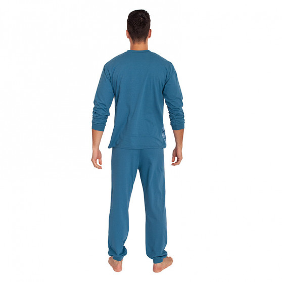 Pijama bărbați Foltýn albastră mărimi mari (FPDN3)