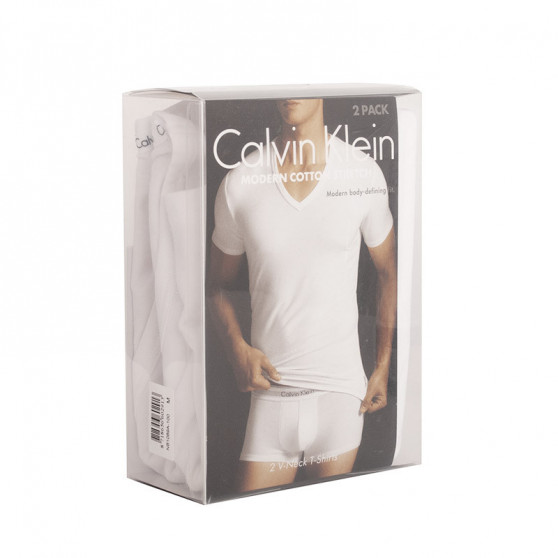2PACK tricou bărbătesc Calvin Klein alb (NB1089A-100)