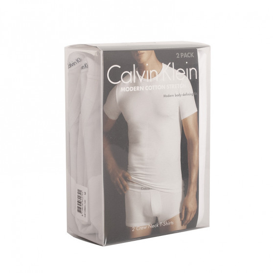 2PACK tricou bărbătesc Calvin Klein alb (NB1088A-100)