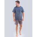 Pijamale pentru bărbați Gino supradimensionat gri închis (79096)