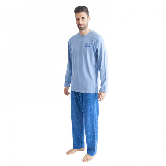 Pijamale pentru bărbați Gino albastru deschis (79089)