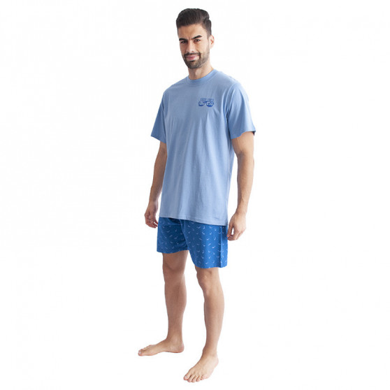 Pijamale pentru bărbați Gino albastru deschis (79094)