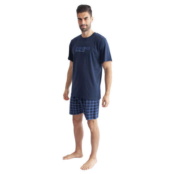 Pijama bărbați Gino albastru închis (79100)