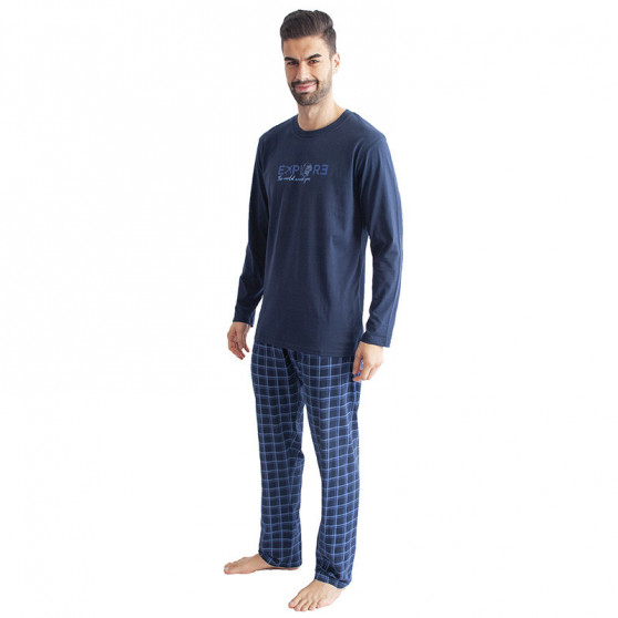 Pijama bărbați Gino albastru închis (79095)