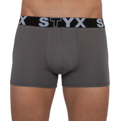 Boxeri bărbați Styx elastic sport mărimi mari gri închis (R1063)