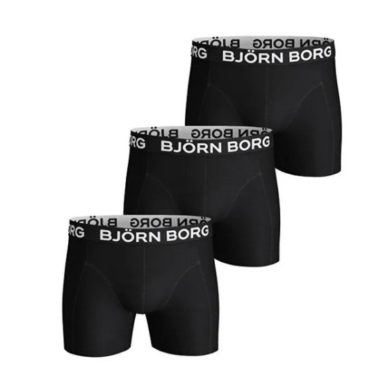 3PACK boxeri bărbați Bjorn Borg negri (9999-1076-90011)