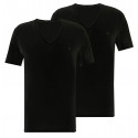 2PACK Tricou pentru bărbați CK ONE V neck negru (NB2408A-001)