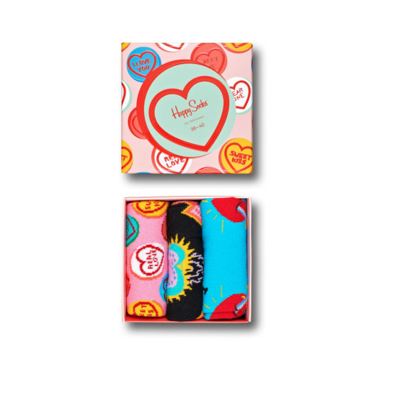 3PACK șosete Happy Socks I Love You Gift Box (XLOV08-0100)