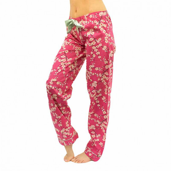 Pantaloni damă pentru dormit Molvy roz (KT-006)
