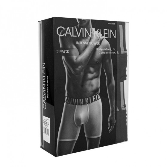 2PACK boxeri bărbați Calvin Klein negri (NB2603A-UB1)