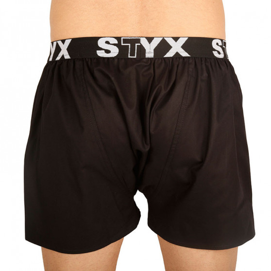 Boxeri largi bărbați Styx elastic sport negru (B960)