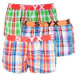 3PACK Boxeri damă Styx elastic sport multicolor (T6212233)