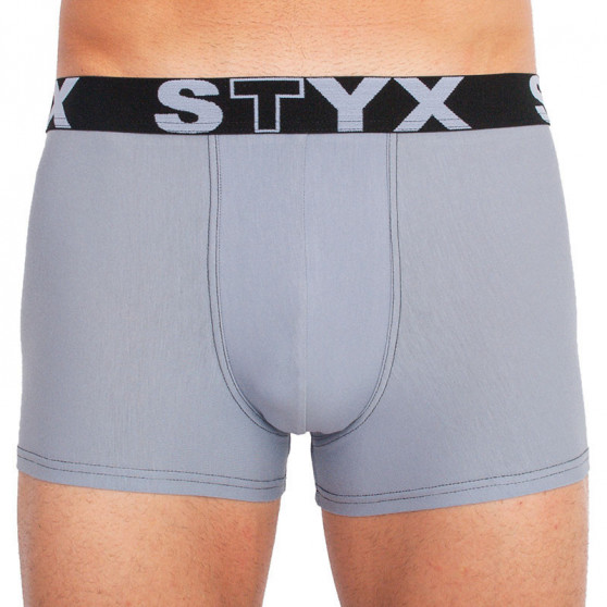 3PACK boxeri pentru bărbați Styx sport elastic supradimensionat gri (R10676767)