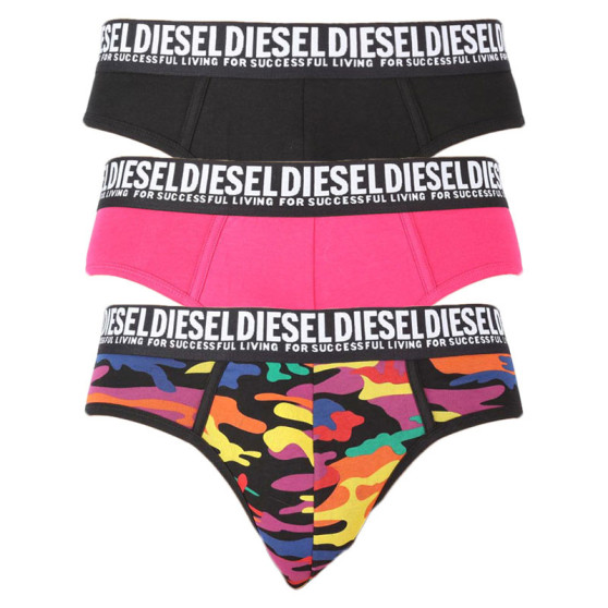 3PACK slipuri bărbați Diesel multicolore (A02450-0DBBX-E5509)