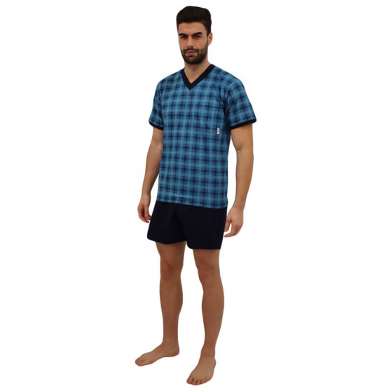 Pijama bărbați Lonka albastru petrol (vzor 96)