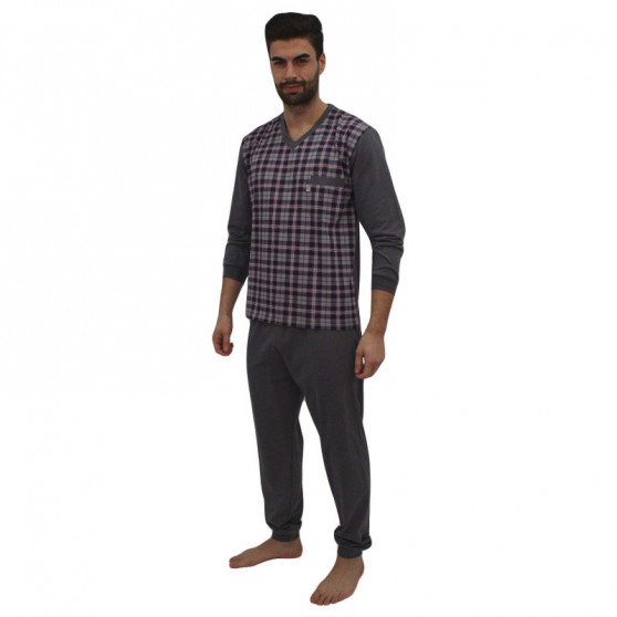 Pijama bărbați Foltýn multicoloră mărimi mari (FPDN7)