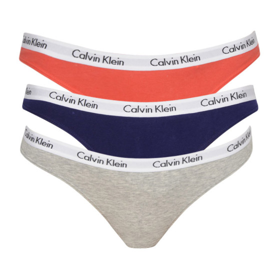 3PACK tanga damă Calvin Klein multicolor (QD3587E-T7V)