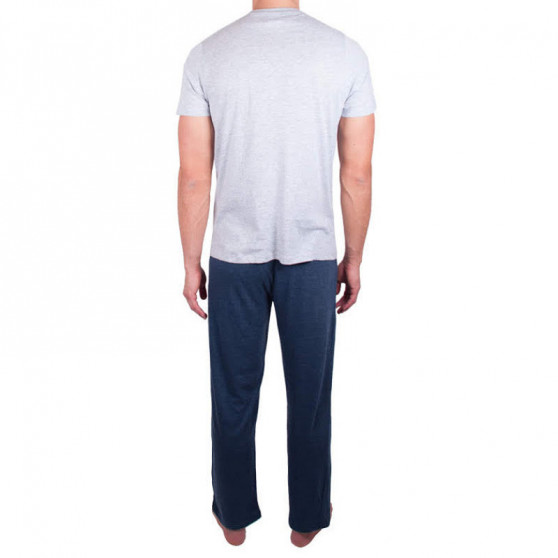 Pijamale pentru bărbați Molvy albastru gri (AV-4310)