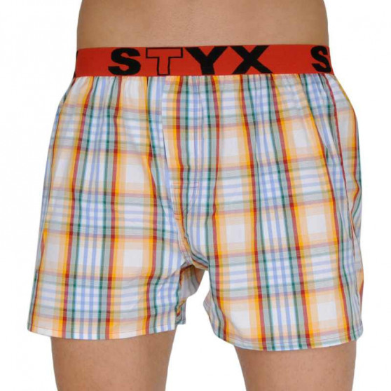 10PACK Boxeri largi bărbați Styx elastic sport (B101234567802)