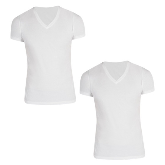 2PACK tricou pentru bărbați S.Oliver V-neck alb (172.11.899.12.130.0100)