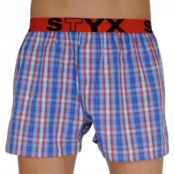 3PACK Boxeri largi bărbați Styx elastic sport multicolor (B1051013)