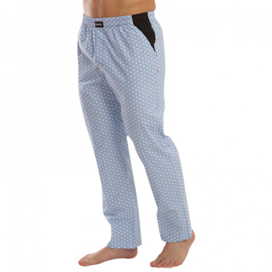 Pantaloni de dormit pentru bărbați Emes stele pe albastru deschis (004K)