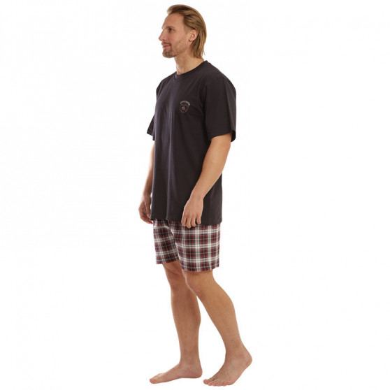 Pijamale pentru bărbați Gino supradimensionat gri închis (79112)