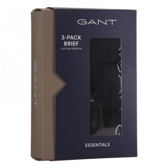 3PACK slipuri bărbați Gant negre (900003001-005)