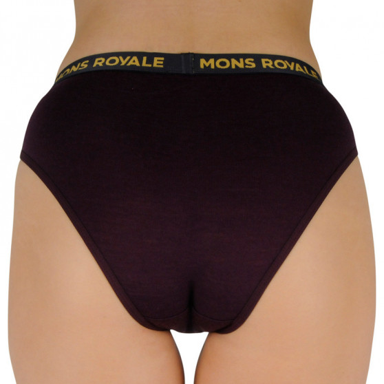 Chiloți pentru femei Mons Royale merino burgundy (100044-1169-648)
