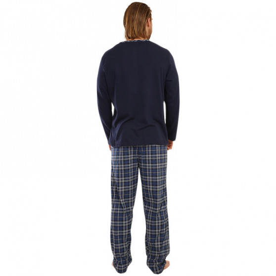 Pijama bărbați La Penna albastră mărimi mari (LAP-K-19003)