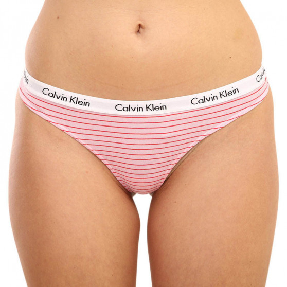 3PACK tanga damă Calvin Klein multicolor supradimensional (QD3800E-W5A)