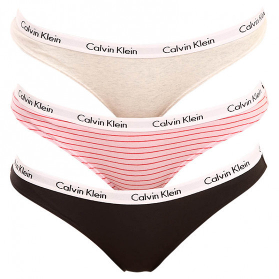 3PACK chiloți damă Calvin Klein multicolori supradimensional (QD3801E-W5A)