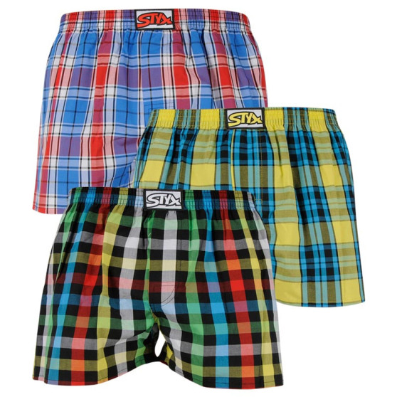 3PACK boxeri lungi bărbați Styx elastic clasic multicolor (A9070810)