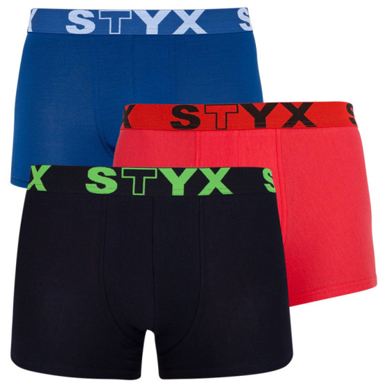 3PACK boxeri bărbați Styx elastic sport multicolor (G9626864)