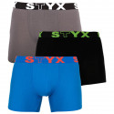 3PACK boxeri bărbați Styx long elastic sport multicolor (U9626763)