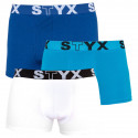 3PACK boxeri bărbați Styx elastic sport supradimensionați multicolor (R9686961)