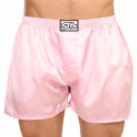 Boxeri largi bărbați Styx elastic clasic satin roz (C1160)