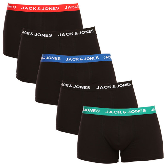 5PACK boxeri bărbați Jack and Jones negri (12142342 - blue/black)