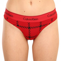 Tanga damă Calvin Klein roșii (QF6861E-VGM)