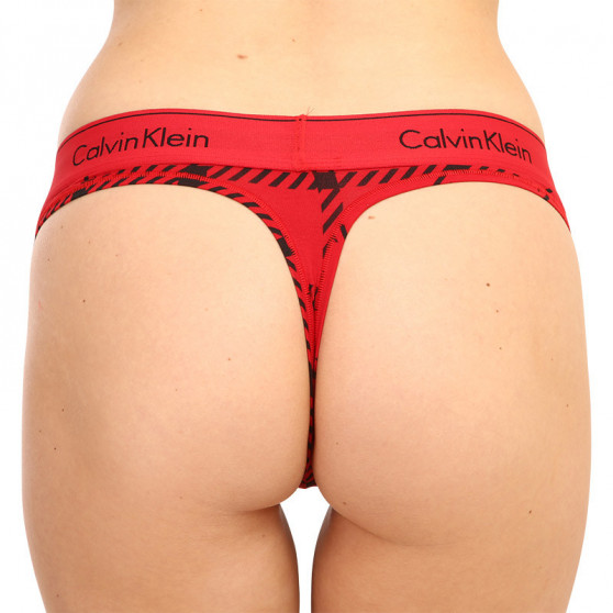 Tanga damă Calvin Klein roșii (QF6861E-VGM)