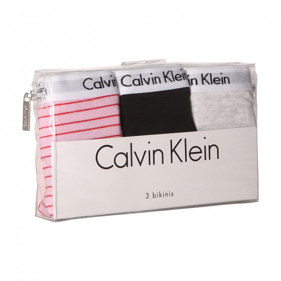 3PACK chiloți damă Calvin Klein multicolori (QD3588E-W5A)