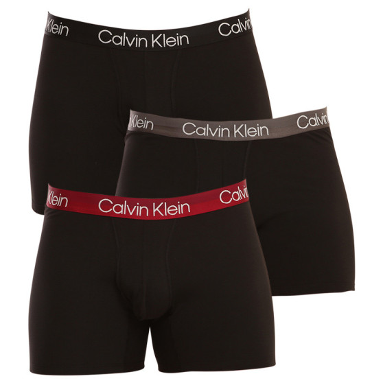 3PACK boxeri bărbați Calvin Klein negri (NB2971A-UWA)
