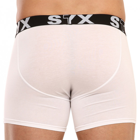 Boxeri bărbați Styx long elastic sport albi (U1061)
