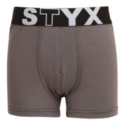 Boxeri pentru copii Styx elastic sport gri închis (GJ1063)