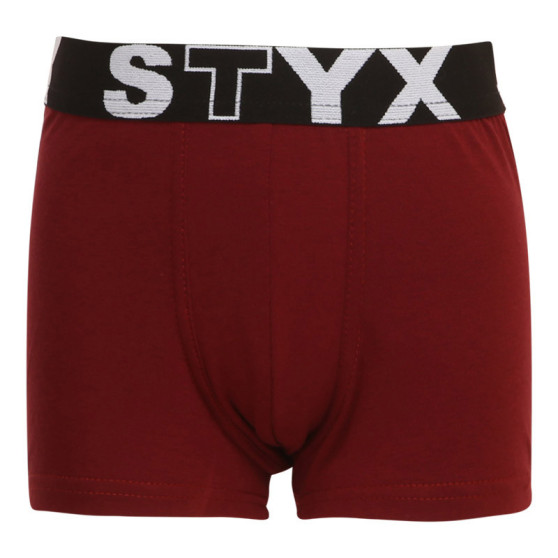 Boxeri copii Styx elastic sport culoarea vinului (GJ1060)