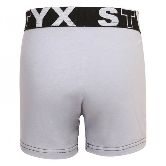 Boxeri copii Styx elastic sport gri deschis (GJ1067)