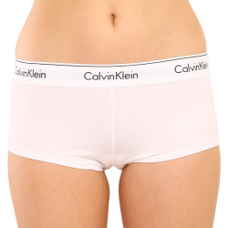 Chiloți damă Calvin Klein boyshort alb (F3788E-100)