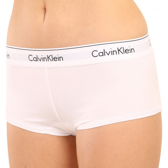 Chiloți damă Calvin Klein boyshort albi (F3788E-100)