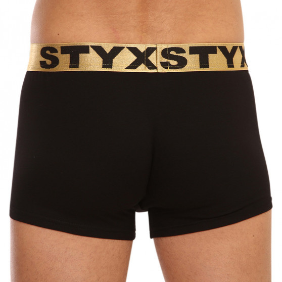 Boxeri bărbați Styx / KTV elastic sport negru - elastic auriu (GTZL960)
