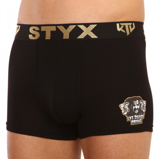 Boxeri bărbați Styx / KTV elastic sport negru - elastic negru (GTCL960)